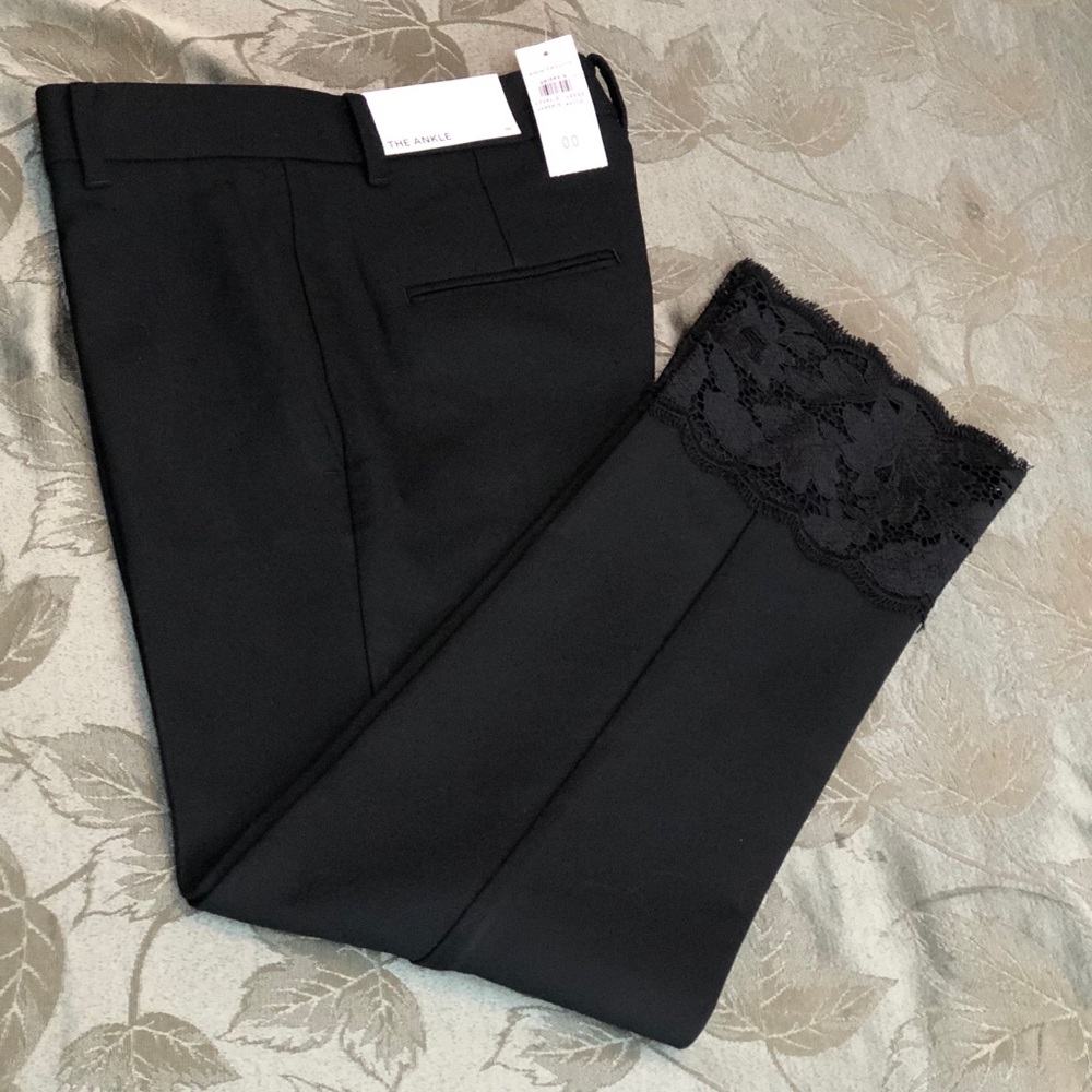 Ann Taylor Lace Hem Ankle Pant Size 00
